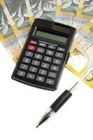 calculator with money photo