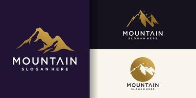 montaña logo diseño haz con creativo único prima vector prima vector