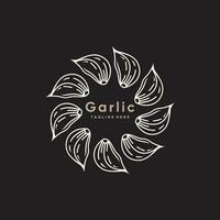 Vector garlic design element icon vector with creative concept modern