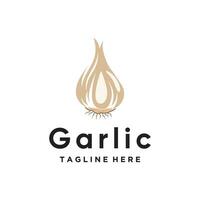 Vector garlic design element icon vector with creative concept modern