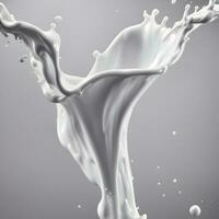 AI generated Beautiful art of the milk splash photo