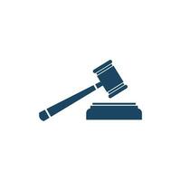 Judge Gavel Icon, Symbol Vector