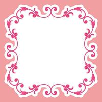 Damask frame romantic flourishes vector