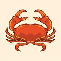 Crab mascot cartoon character illustration vector