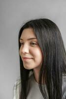 Portrait of a smiling young girl. photo