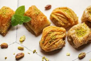 Turkish traditional baklava photo