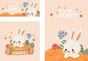 Vector hand drawn cute easter illustration