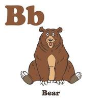 Bear Alphabet Cartoon Character For Kids vector