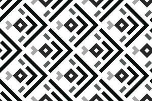 Retro black and white geometric seamless pattern background vector