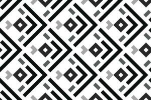 Retro black and white geometric seamless pattern background vector