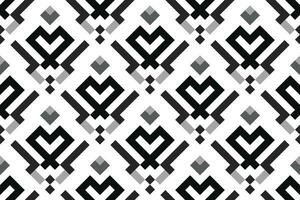 Retro black and white geometric seamless pattern background vector