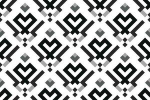 Retro black and white geometric seamless pattern background vector