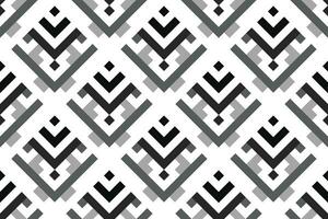 Retro black and white geometric seamless pattern background vector