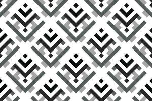 Retro black and white geometric seamless pattern background vector