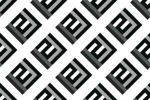 Retro black and white geometric seamless pattern background vector