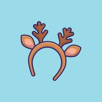 Deer antler headband simple cartoon vector illustration new year stuff concept icon isolated