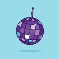 Disco ball simple cartoon vector illustration new year stuff concept icon isolated