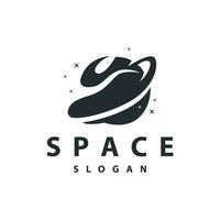 Space logo modern design planet template illustration simple circle inspiration model vector