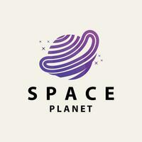 Space logo modern design planet template illustration simple circle inspiration model vector