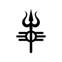 shiva Mahadev hindú Dios trishul símbolo vector ilustración