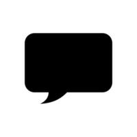 Comic Speech Bubble Chat Flat Black Cloud Vector Icon