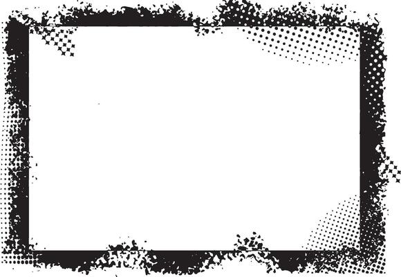 black and white frame border, black and white frame, a black and white frame with a white grunge halftone dot vintage photo rectangle border, , a black and white grunge background with a white spot