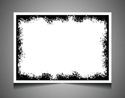 vintage frame for photo or congratulation, a black and white square frame with halftone dot effect a grunge texture,