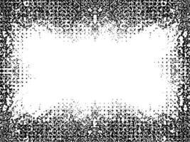 black and white halftone frame on a white background, grunge border with dot effect , black and white background with frame, vector