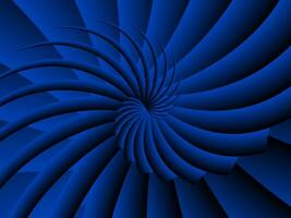 un azul espiral diseño con un negro fondo, resumen azul espiral fractal Estallar fondo, fondo de pantalla diseño vector