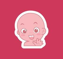 Cute cartoon expression emoji character vector design art for stickers template