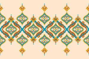 Carpet ethnic tribal pattern art. Ethnic ikat seamless pattern. American, Mexican style. vector