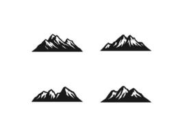 set of mountain logo vector icon illustration, logo template