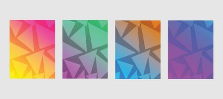 Abstract geometric pattern background with polygonal texture for business brochure cover design vector illustration of banner poster template set