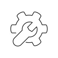 technical support icon thin lines vector design