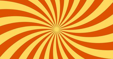 retro orange and yellow background with a spiral design vector