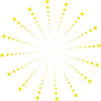 star burst, radial yellow expanded dots vector