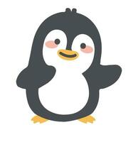 pingüino personaje con contento sonrisa vector