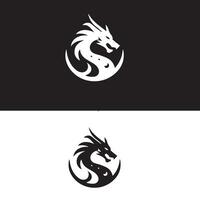 Dragon logo icons. Ancient mythical serpent symbol. Mythological beast sign. Vector illustration.