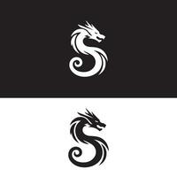continuar logo iconos antiguo mítico serpiente símbolo. mitológico bestia signo. vector ilustración.