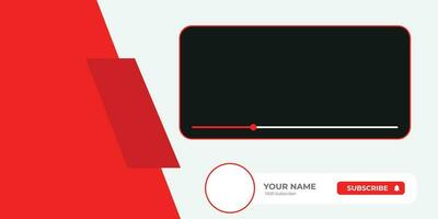 Youtube Channel Cover Wireframe. Youtube Banner For Design Your Channel. Youtube Channel Name Lower Third vector