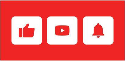 Youtube logo icono. conjunto Youtube icono. editorial vector. vector