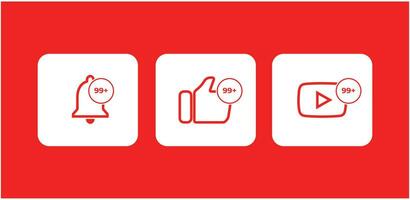 YouTube logo icon. Set youtube icon. Editorial vector. vector