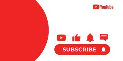 Youtube Channel Cover Wireframe. Youtube Banner For Design Your Channel. Youtube Channel Name Lower Third vector