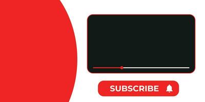 Youtube Channel Cover Wireframe. Youtube Banner For Design Your Channel. Youtube Channel Name Lower Third vector