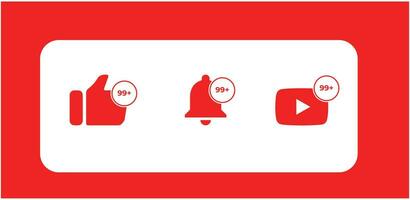 YouTube logo icon. Set youtube icon. Editorial vector. vector