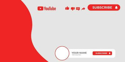 Youtube Channel Cover Wireframe. Youtube Banner For Design Your Channel. Youtube Channel Name Lower Third vector