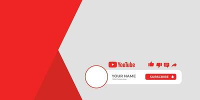 Youtube Channel Cover Wireframe. Youtube Banner For Design Your Channel. Youtube Channel Name Lower Third vector