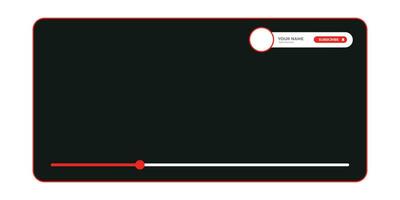 Youtube Channel Cover Wireframe. Youtube Banner For Design Your Channel. Youtube Channel Name Lower Third vector