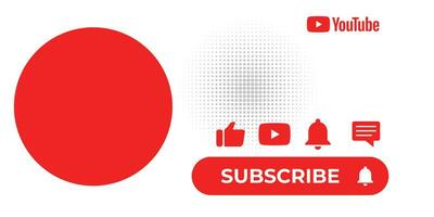 Youtube Channel Cover Wireframe. Youtube Banner For Design Your Channel. Youtube Channel Name Lower Third vector