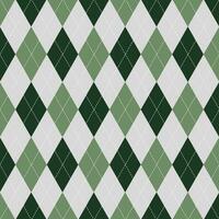 Geometric argyle pattern in grey and green colors. vector